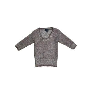 Fuzzy Eyelash Sweater Modcloth Multicolor Scoop Neck Size Medium Half Sleeves